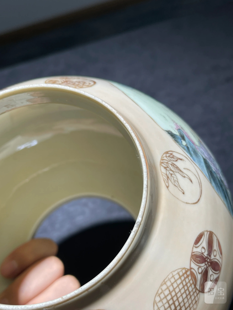 民国 粉彩人物纹皮灯一对 - 图22